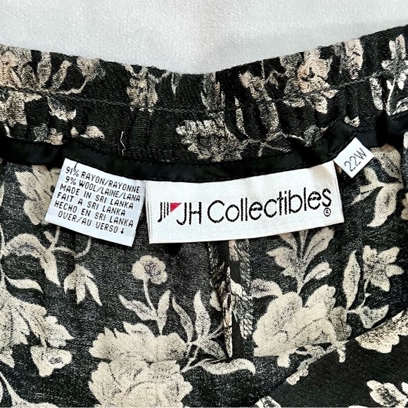 JH Collectables Black Floral Skirt Top and Sweater Vest Set Plus Size 22W - Picture 16 of 16